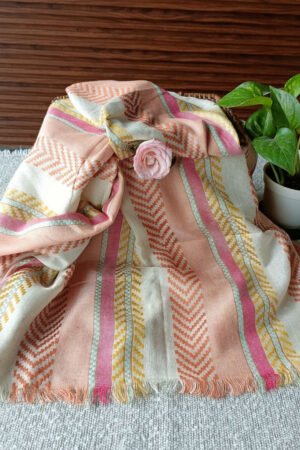 Woven Striped Aztek Cotton Stole/ Scarf