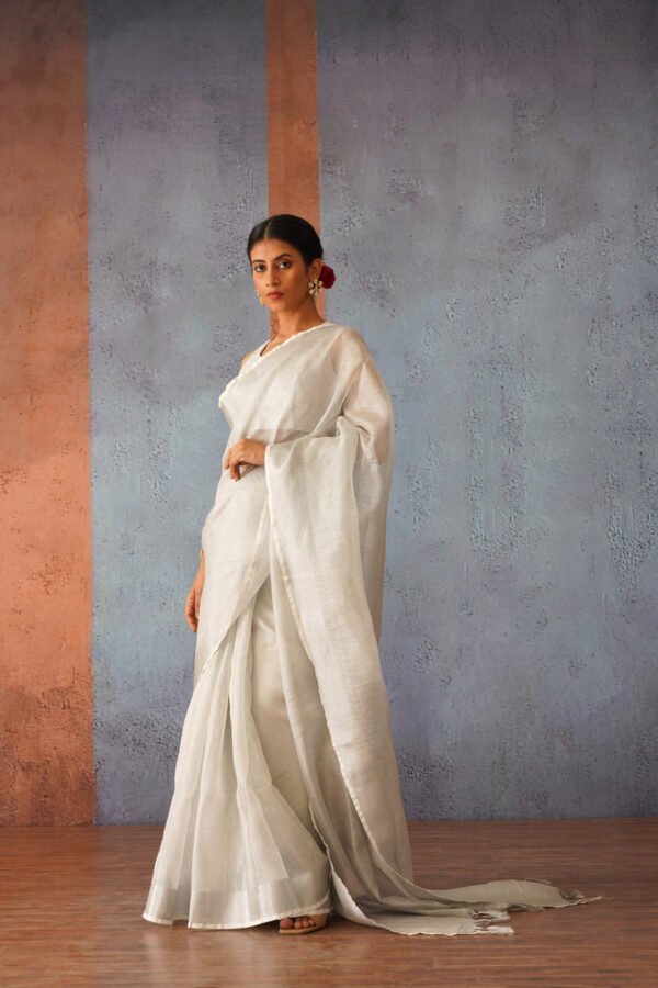 Moon Goddess Silver Tissue Linen - Image 3