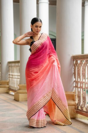 Gulaab Linen Sari