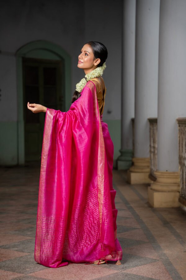 Amba Linen Silk Sari - Image 2