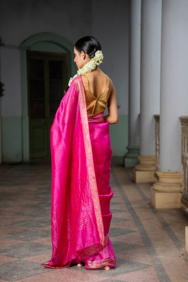 Amba Linen Silk Sari - Image 4