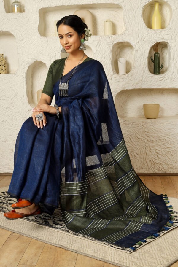 Kanika Linen Sari - Image 2