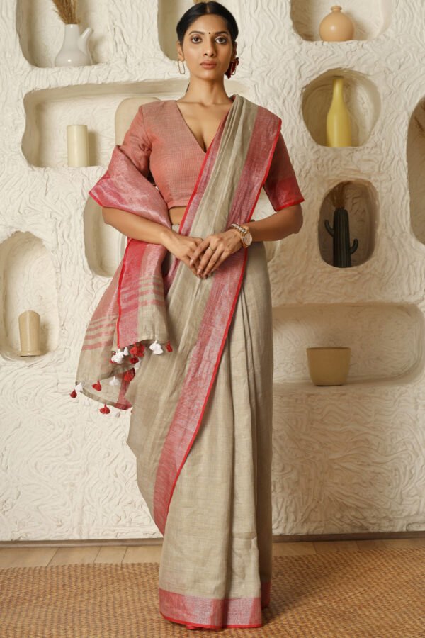 Mohini Linen Sari - Image 3