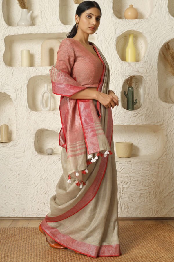 Mohini Linen Sari - Image 2