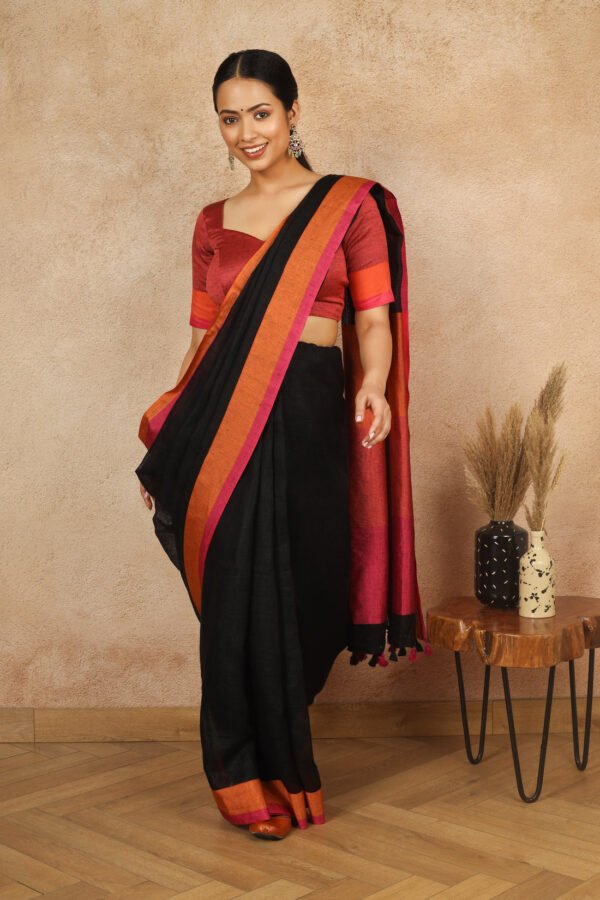 Noor Linen Sari - Image 3