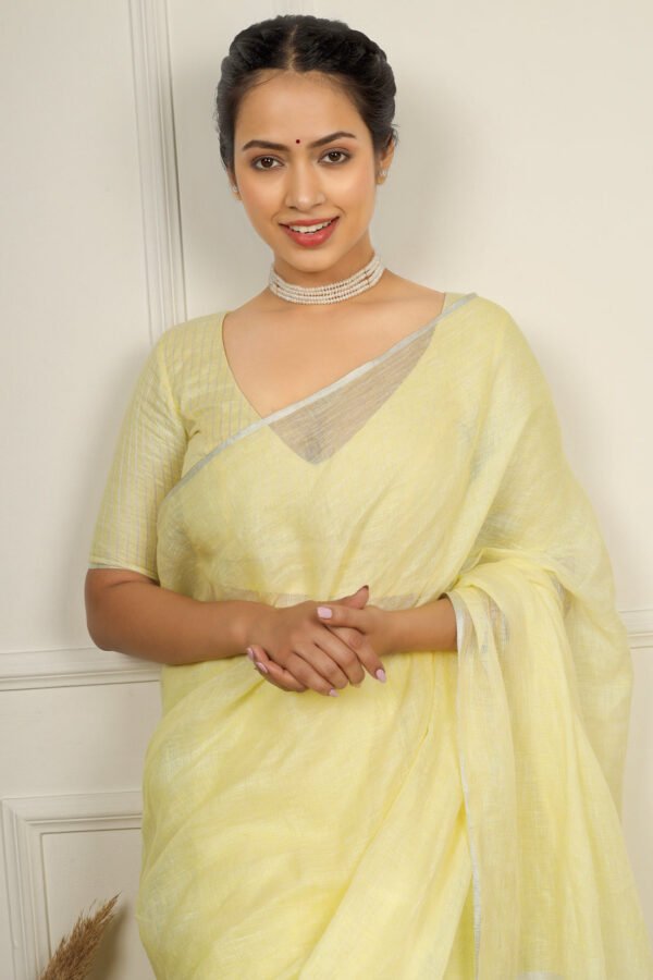 Nimali Linen Sari - Image 2