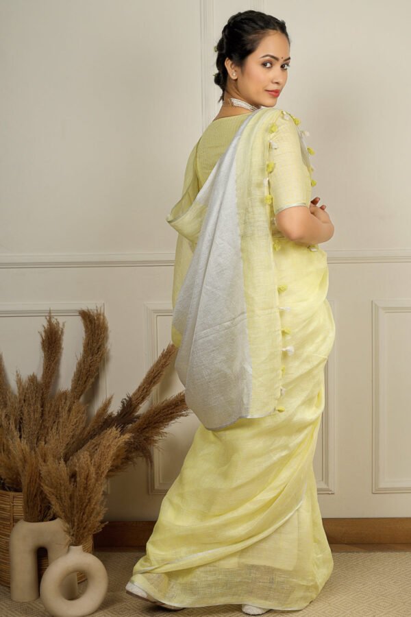 Nimali Linen Sari - Image 3