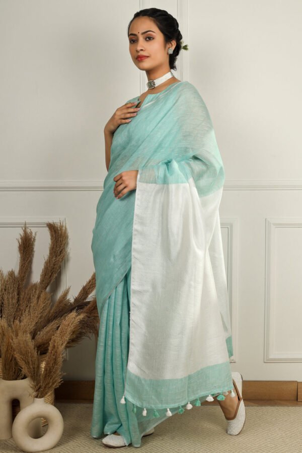 Neer Linen Sari - Image 3