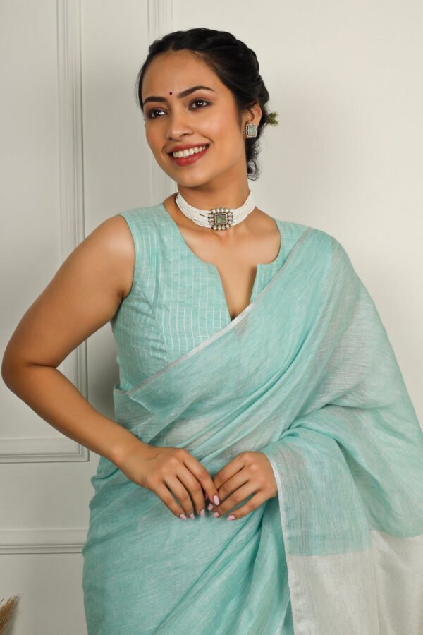Neer Linen Sari - Image 2