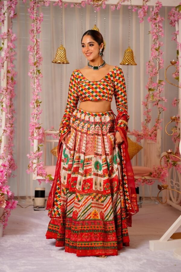 Lakshmi silk lehenga set - Image 2