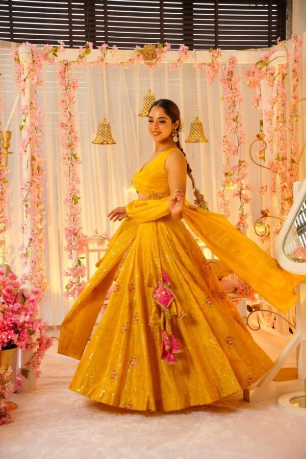 Golden dawn elegance lehenga set - Image 4