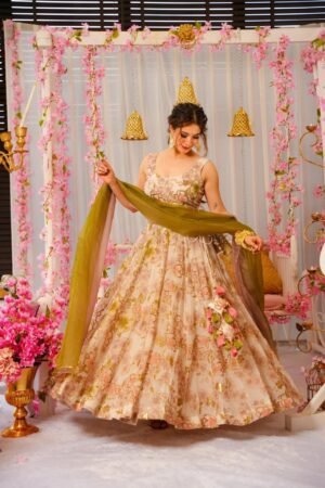Pastel rose heavy lehenga set