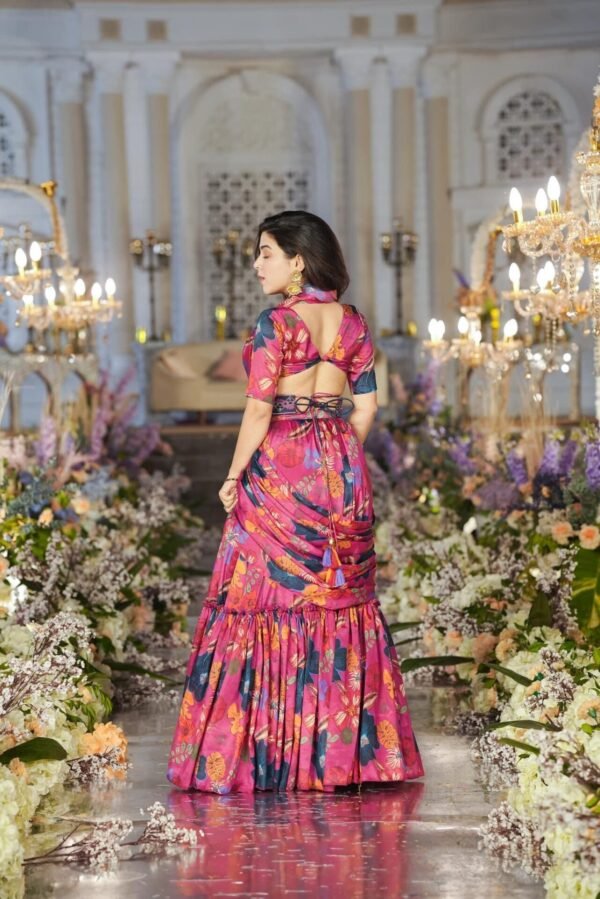 Sadewa crepe draped saree - Image 4