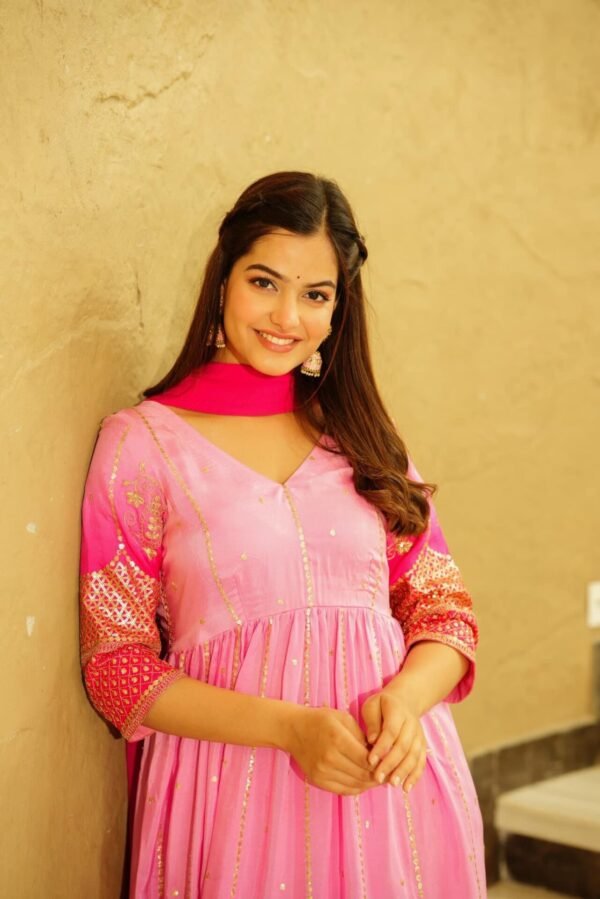 paradise pink silk nyra suit - Image 3
