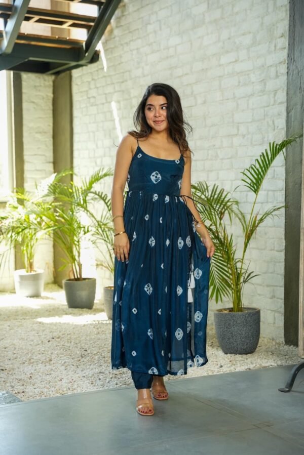 Deep Blue Serenity Kurta Set - Image 4