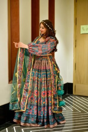 suhani multicolor chanderi lehenga choli set