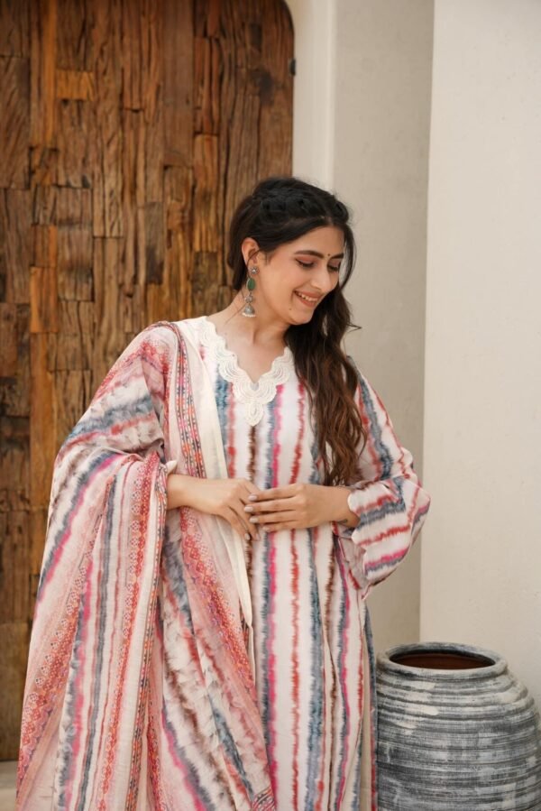 Ivory cotton kurta set - Image 2