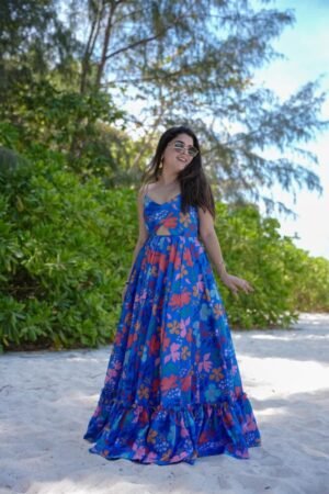 Aqua blue dress