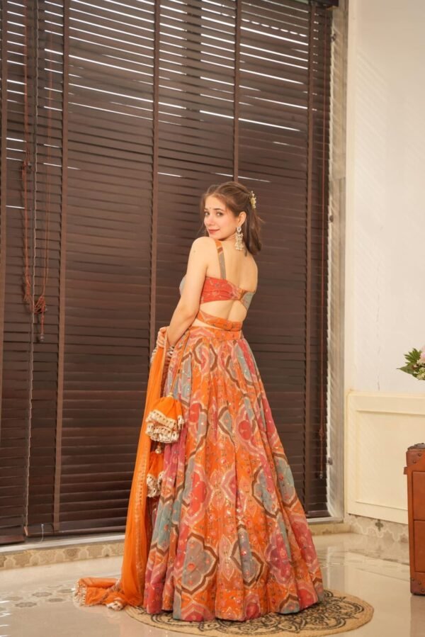 Sangiri embroidered lehenga set - Image 4