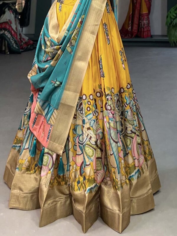 Adorable Rani Pink Codding Velvet Bridal Lehenga Choli With Double Dupatta - Image 4