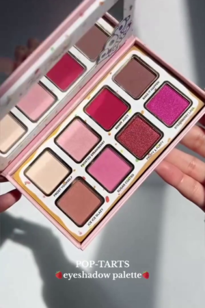 Strawberry & Cinnamon-Inspired Dual Eyeshadow Palette Collection Sweet & Spicy Shades Featuring Frosted Pinks, Bold Reds, Golden Browns & Shimmering Toppers for Delicious Everyday Glam