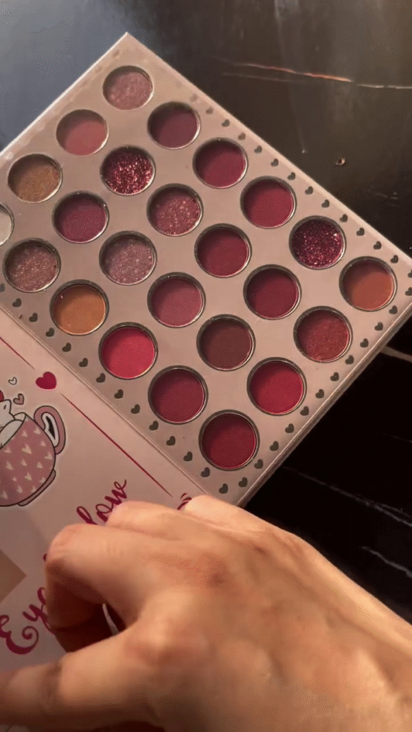 All-in-One Makeup Book Palette Featuring 24 Vibrant Eyeshadows, 12 Creamy Lip Gloss Shades, 6 Eyebrow Powders, and 4 Contour Creams – Compact Multi-Layer Beauty Kit for Eyes, Lips, and Face - Image 2