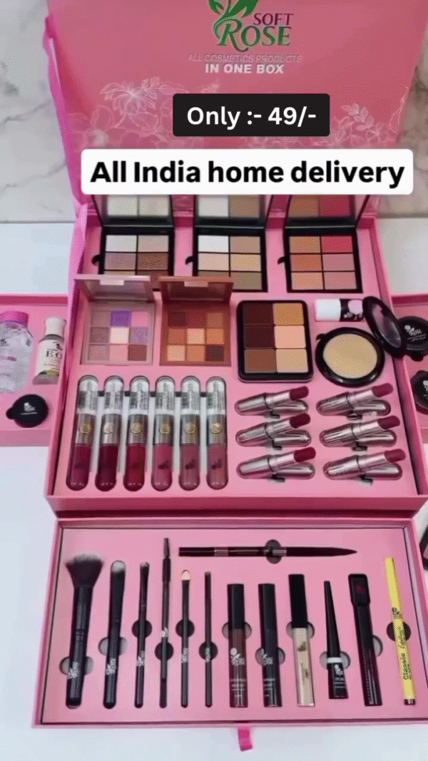 Soft Rose All-in-One Professional Makeup Kit – Complete Cosmetic Set for All Skin Tones, Creative Looks, and Everyday Glam