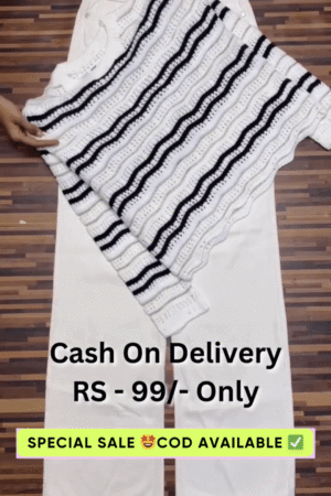 Knitwear and High-Waist Pants Combo Set for Women Featuring Stylish Patterned Sweaters and Comfortable Wide-Leg Trousers with Cash on Delivery Option