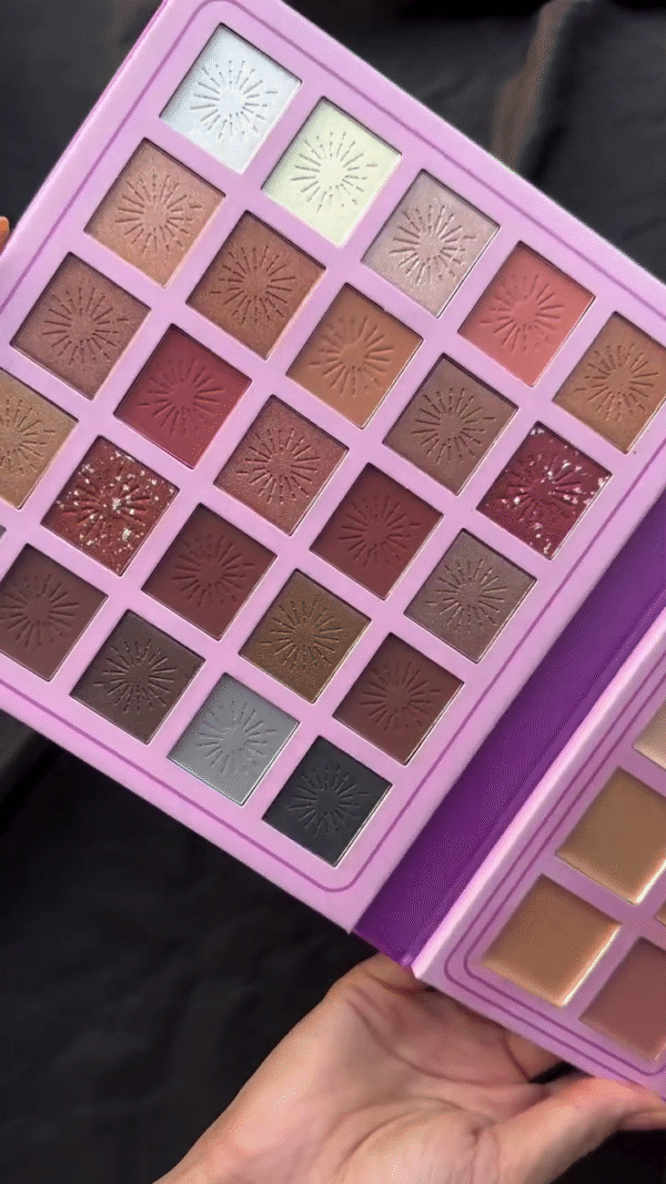 All-in-One Makeup Palette – Complete Face & Eye Kit with 30 Eyeshadows, Contours, Highlighters, and Cream Blushes - Image 2