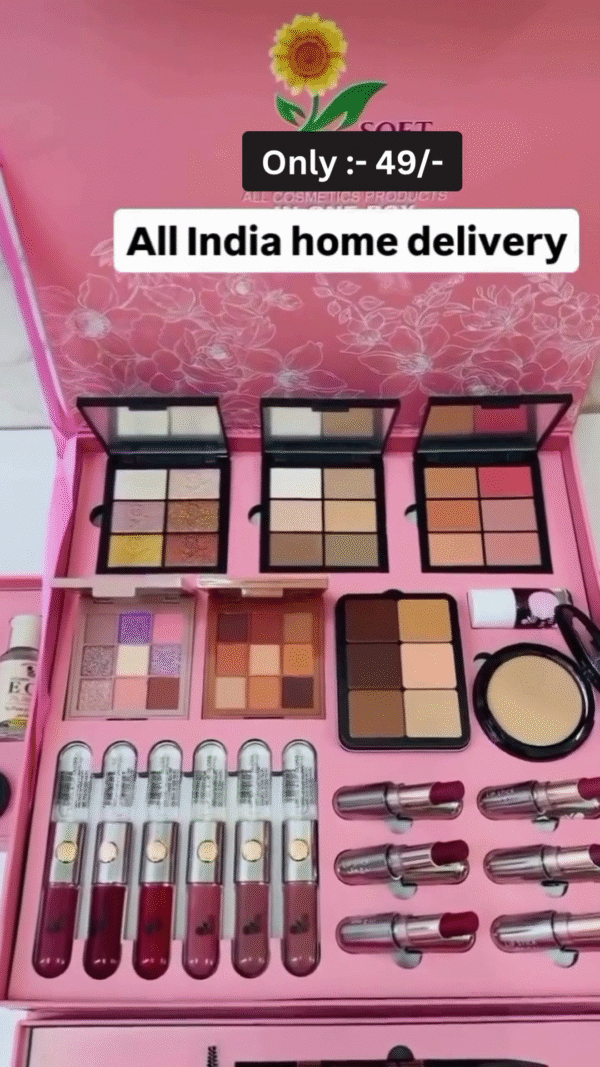 Soft Rose All-in-One Professional Makeup Kit – Complete Cosmetic Set for All Skin Tones, Creative Looks, and Everyday Glam - Image 2