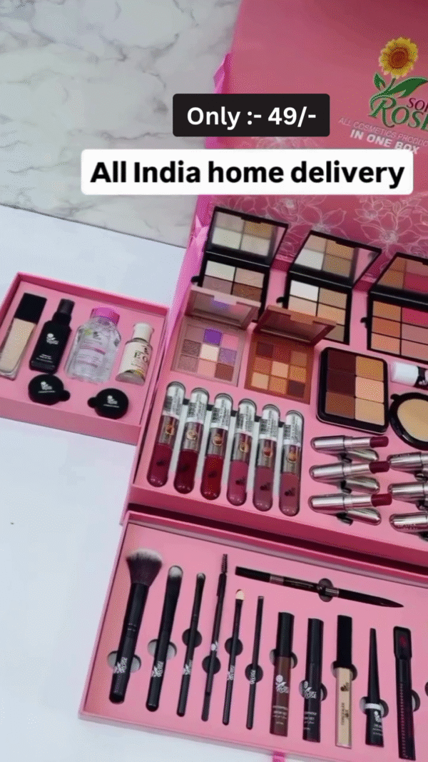 Soft Rose All-in-One Professional Makeup Kit – Complete Cosmetic Set for All Skin Tones, Creative Looks, and Everyday Glam - Image 3