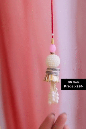 Traditional Ethnic Tassel Rakhi and Silver Toe Ring Combo for Women – Perfect for Festive and Wedding Wear