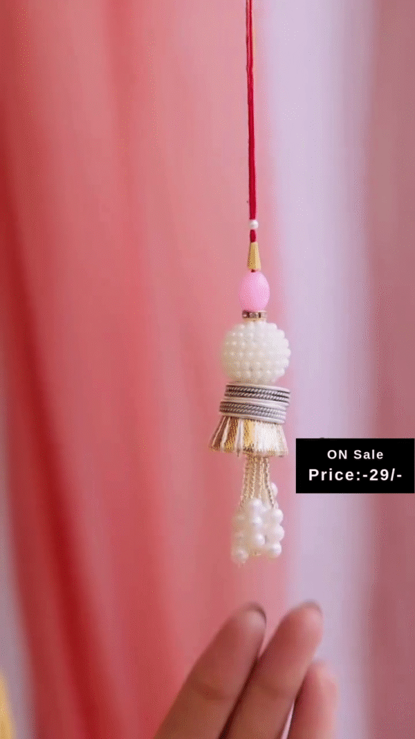 Traditional Ethnic Tassel Rakhi and Silver Toe Ring Combo for Women – Perfect for Festive and Wedding Wear